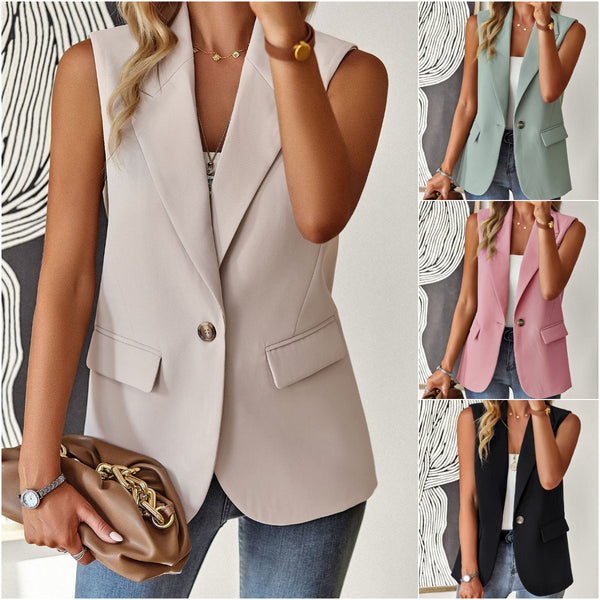 Loose Commuter Sleeveless Suit Vest